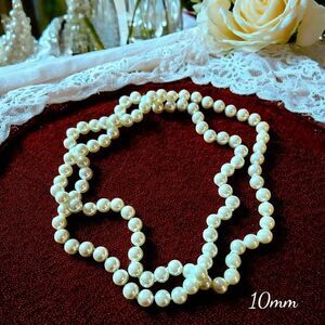 PEARL Rope Necklace, 10mm